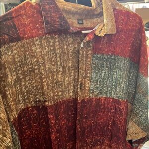 Multicolor Patchwork Button-Up Shirt